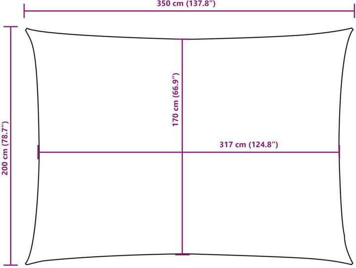 Produktbild vidaXL Sonnensegel (200 x 350 cm)