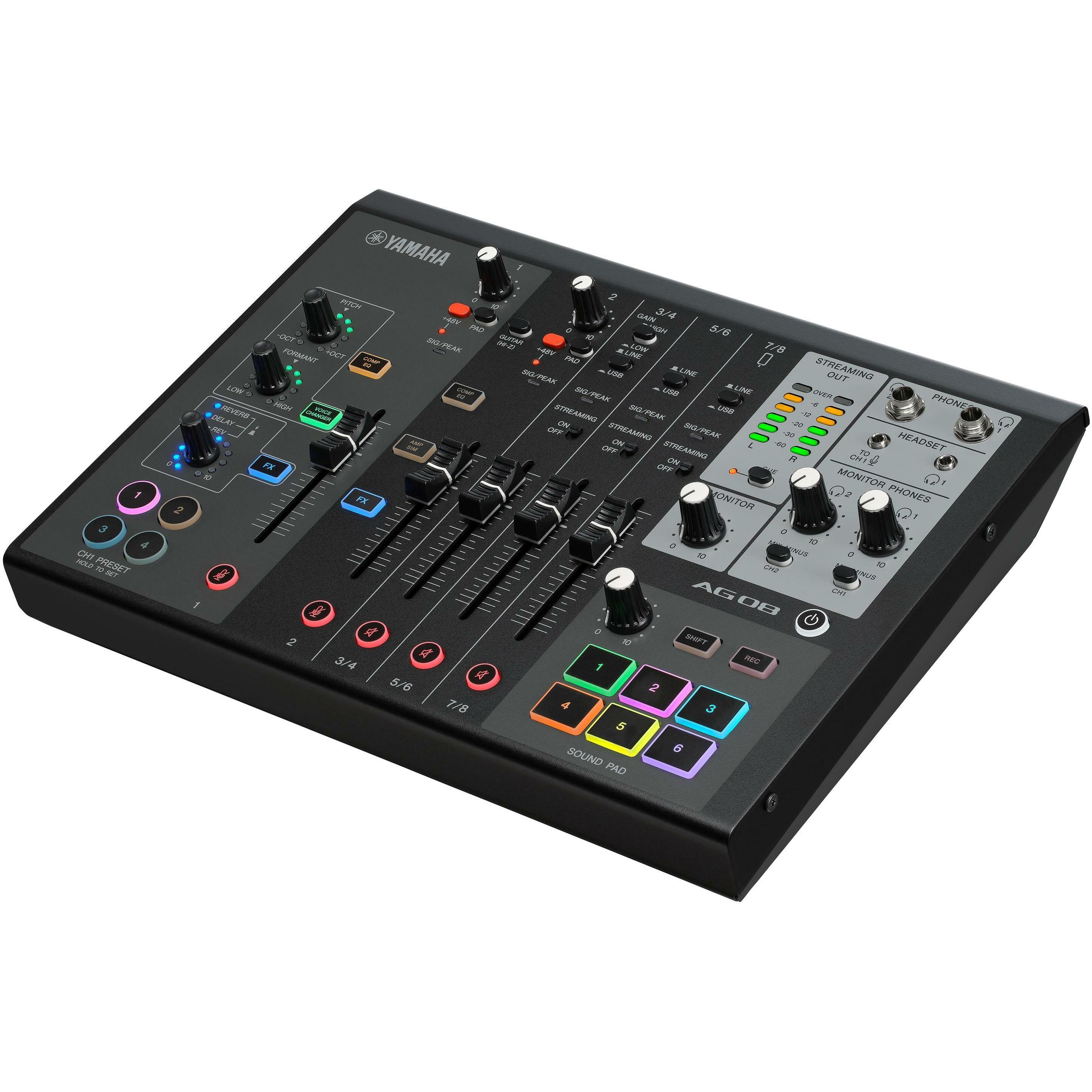 Yamaha AG08, Mixer audio, Nero