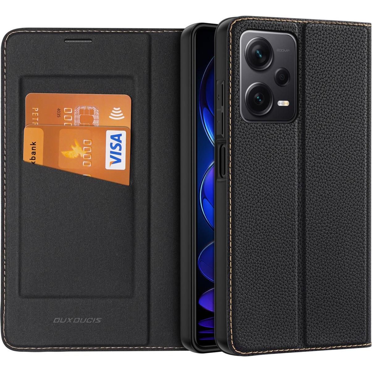 Dux Ducis Skin X2 Series Bookcover (Xiaomi Redmi Note 12), Smartphone Hülle, Schwarz