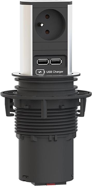 Actual product image Bachmann ELEVATOR power strip, 1 x UTE FR, 1 x USB (1x, CEE 7/3, CEE 7/5, 2 m)