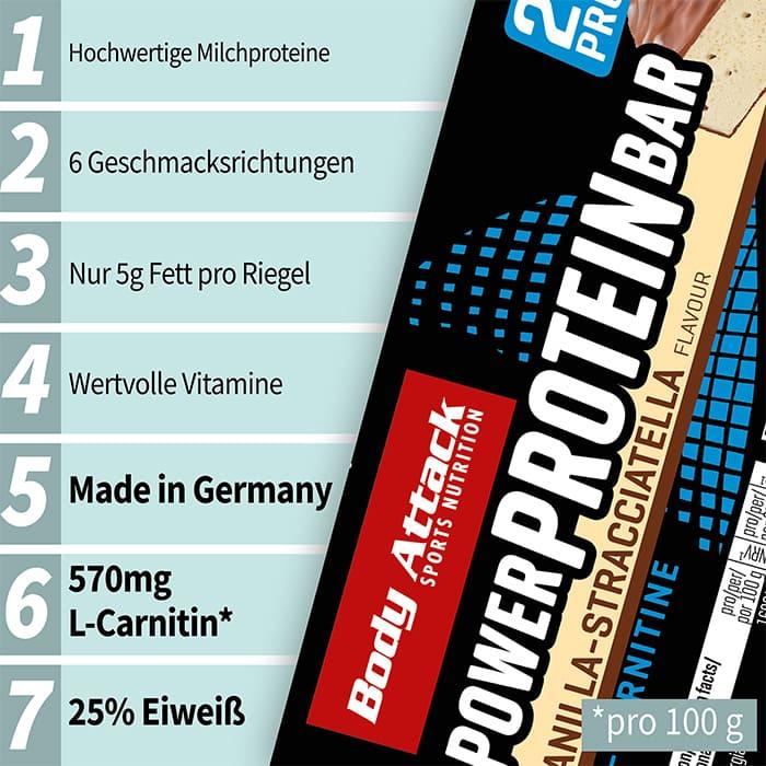 Nährwerte und Zutaten Body Attack Power Protein Bar (35 g, 1 Stk.)