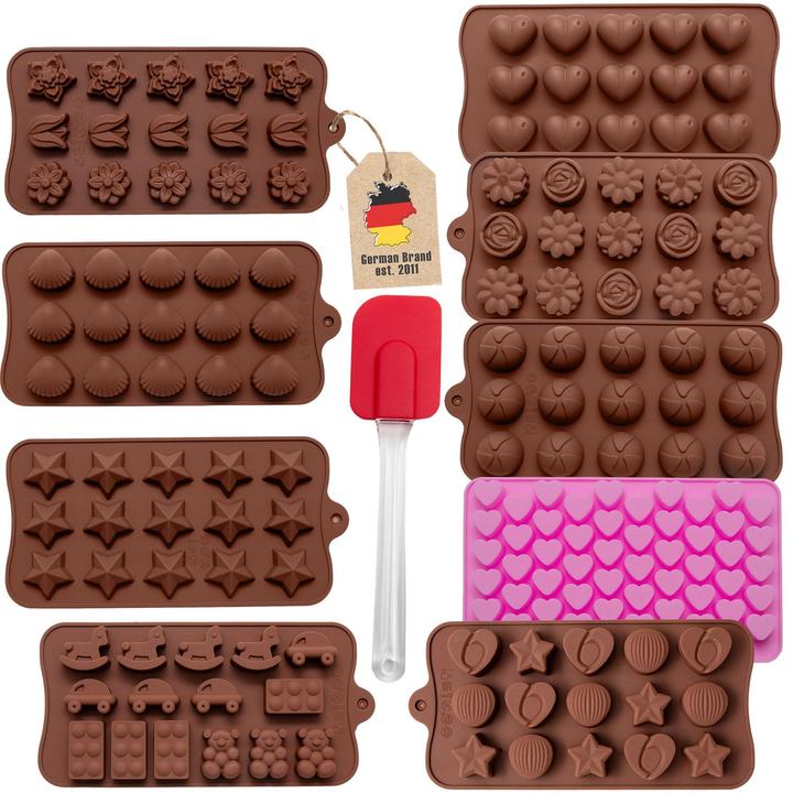 Produktbild Intirilife 10-teiliges Set mit Silikon Backformen