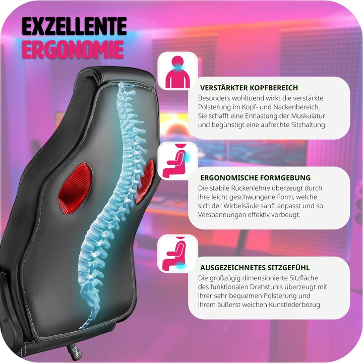 Image du produit tectake Chaise de bureau