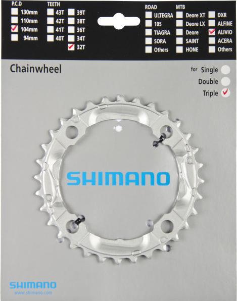 Produktbild Shimano Kettenblatt Alivio FC-M430 32 Zähne silber (32)
