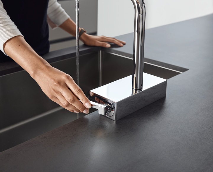 Immagine prodotto hansgrohe Aquno Select M81 Miscelatore monocomando per cucina 250 (cromo)