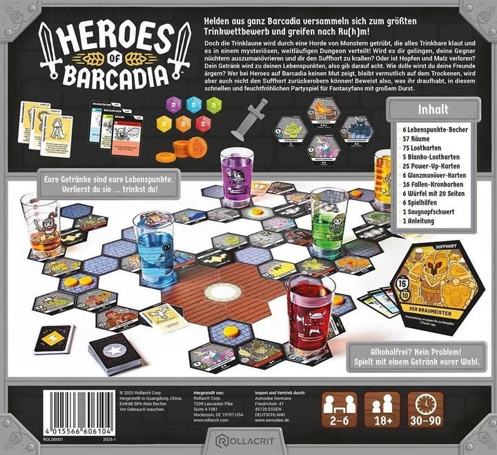 Actual product image Asmodée Heroes of Barcadia DE (German, 2 - 6 Players)