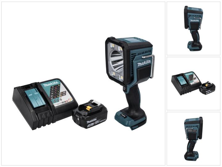 Image du produit Makita DML 812 RF1 Projecteur portatif à LED sans fil 18 V 1250 lm + 1x batterie 3,0 Ah + chargeur (1250 lm)