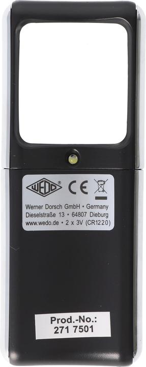 Actual product image Wedo Rectangular loupes with LED lighting