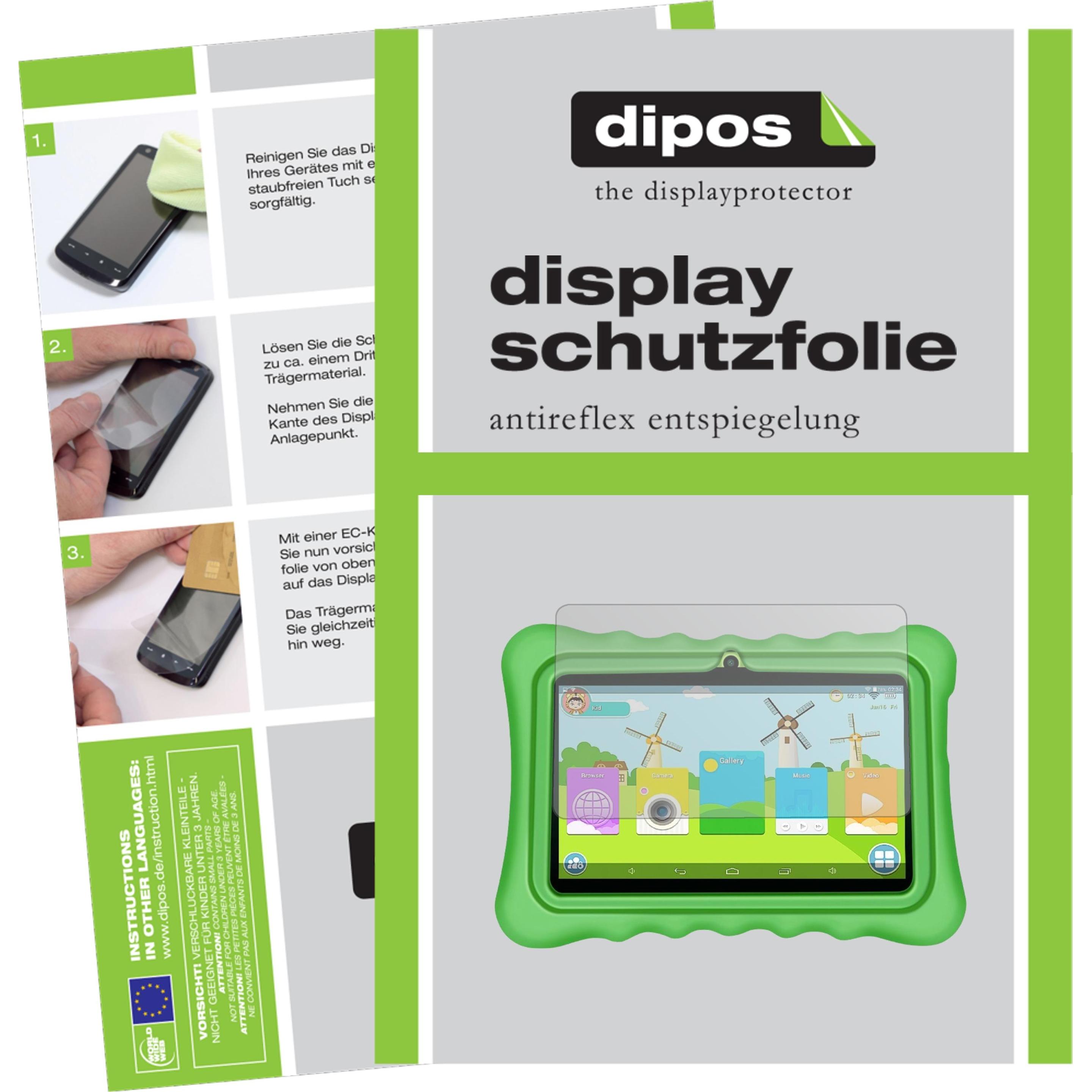 Dipos Displayschutzfolie Antireflex (2 Stück, Q88), Tablet Schutzfolie