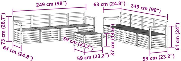 Produktbild vidaXL Outdoor-Sofa