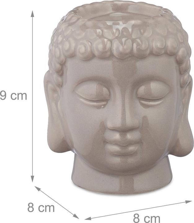 Actual product image Relaxdays Buddha Tealight Holder (8 x 8 x 9.5 cm)