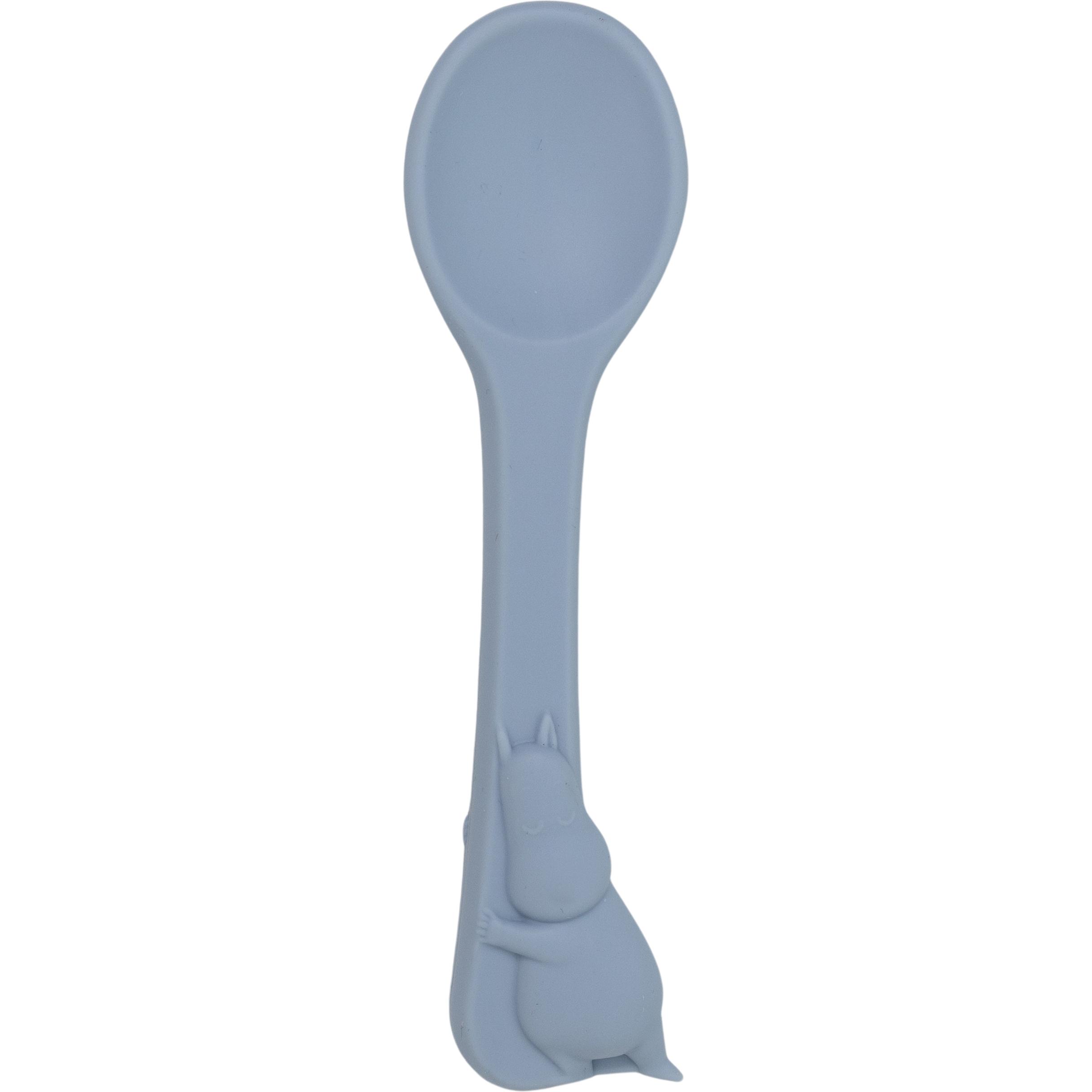 Muuwmi, Kindergeschirr + Kinderbesteck, Silicone Spoon, Sky Blue