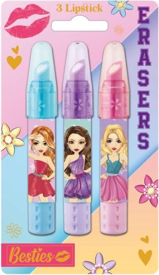 Image du produit Besties Gomme de rouge à lèvres, 3 pièces.