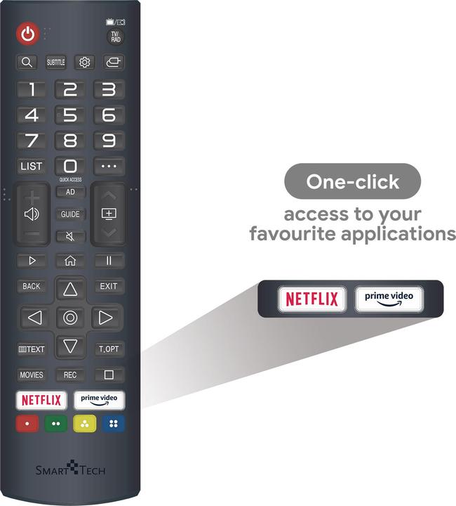 Produktbild Smart Tech SMART-TECH TV LED 24' HD ohne Rahmen (24", LED, HD ready)