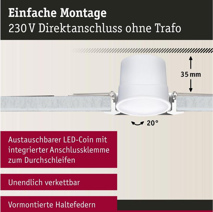 Produktbild Paulmann Einbauleuchte Base Set (420 lm)