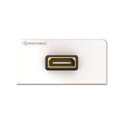 Kindermann 7456-542 Konnect Desgin-HDMI Anschlussblende mit Kabelp., w/RAL 9010 (0.28 m, HDMI), Video Kabel