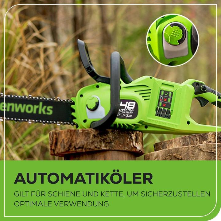 Image du produit Greenworks Volt Volt Accu Kettingzaag Incl 2 X Accu En Chargeur (Tronçonneuse à batterie)