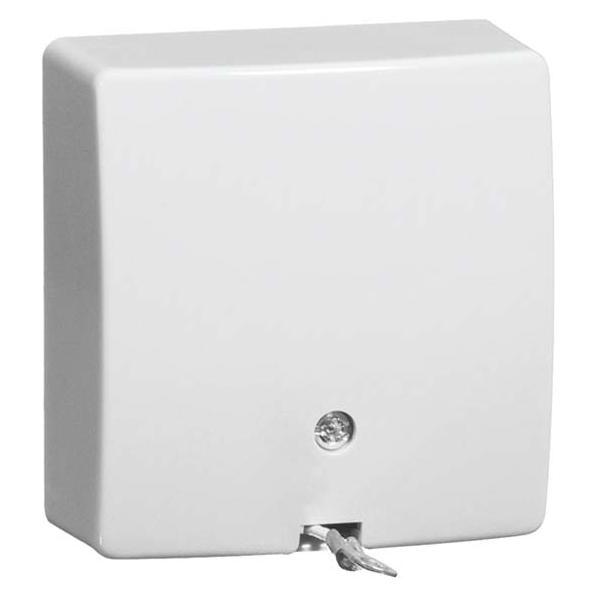 Peha Korrespondanceafryder 10A 250V IP65, Stikklemme, Traeksnor, Cremehvid/elektrohvid Ral 1013, Schalter + Taster, Weiss