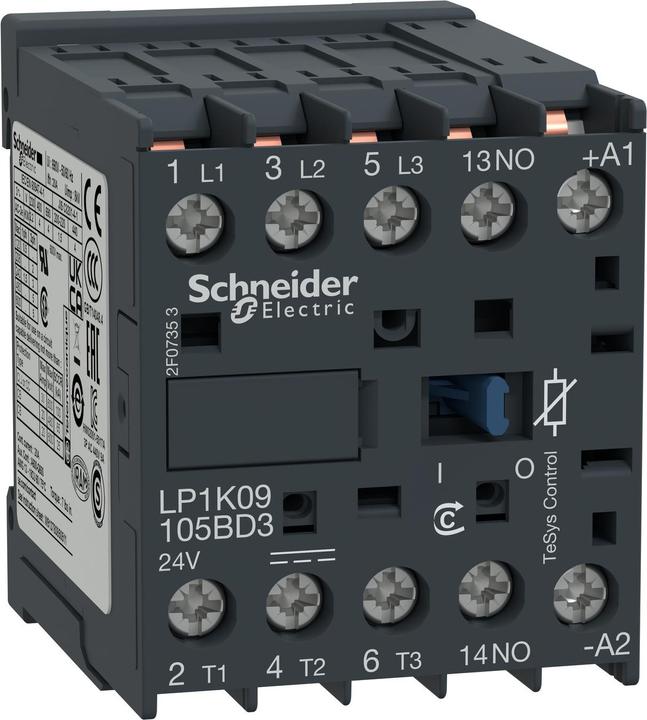 Actual product image Schneider Electric Contactor-3NO 9A AC3 poles