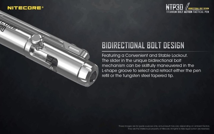 Actual product image Nitecore Titanium Pen NTP30 (Silver, 1 x)