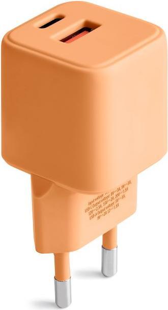 Actual product image Forever COLORUM wall charger USB-A + USB-C PD 30W CLS30-AC-14 x Peach Fuzz (30 W, 2 ports)