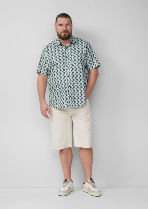 Produktbild S.Oliver Hemd Regular Fit: Gemustertes Kurzarmhemd aus Baumwollstretch (3XL)