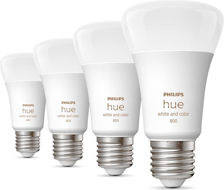 Actual product image Philips Hue White & Color Ambiance BT (E27, 6.50 W, 806 lm, 4 x, F)