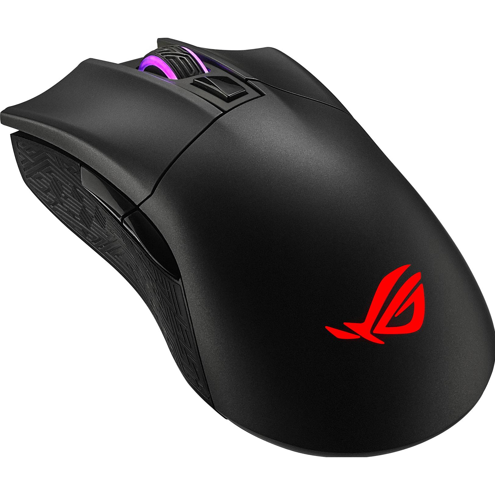 ASUS ROG Gladius II (Kabellos, Kabelgebunden), Maus, Schwarz