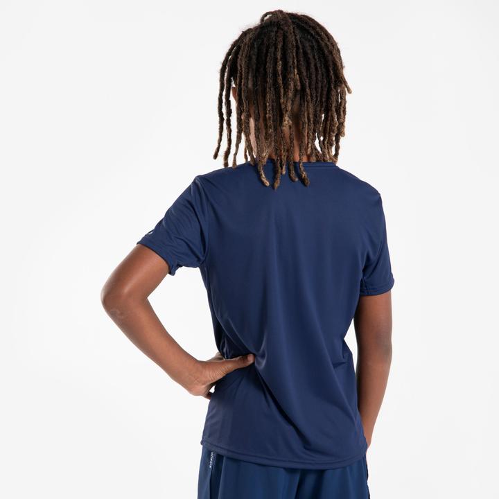 Produktbild Kiprun Laufshirt kurzarm Kinder atmungsaktiv - 500 Dry+ marineblau/grau (146)
