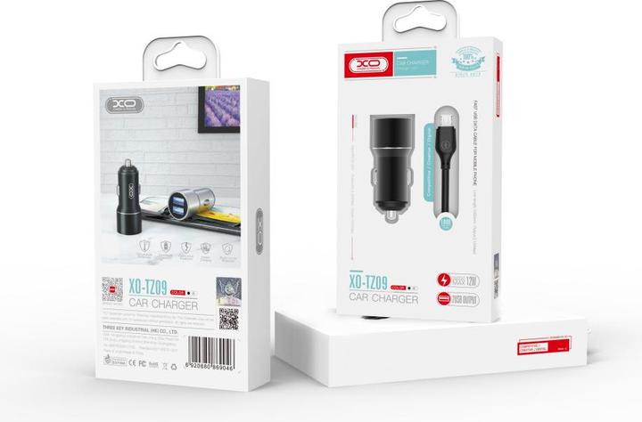 Actual product image xO car charger CC30 2x USB 2,4A black