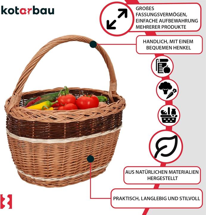 Image du produit Kotarbau Weidenkorb Einkaufskorb