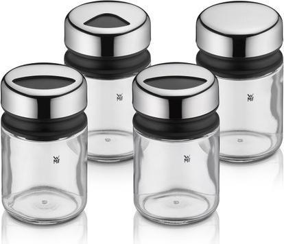 Produktbild WMF Gewürzstreuer Set 4tlg Gewürzdose Gewürzstreuer Gewürzglas 100ml Glas Depot (Kräuter, Diverse Gewürze)