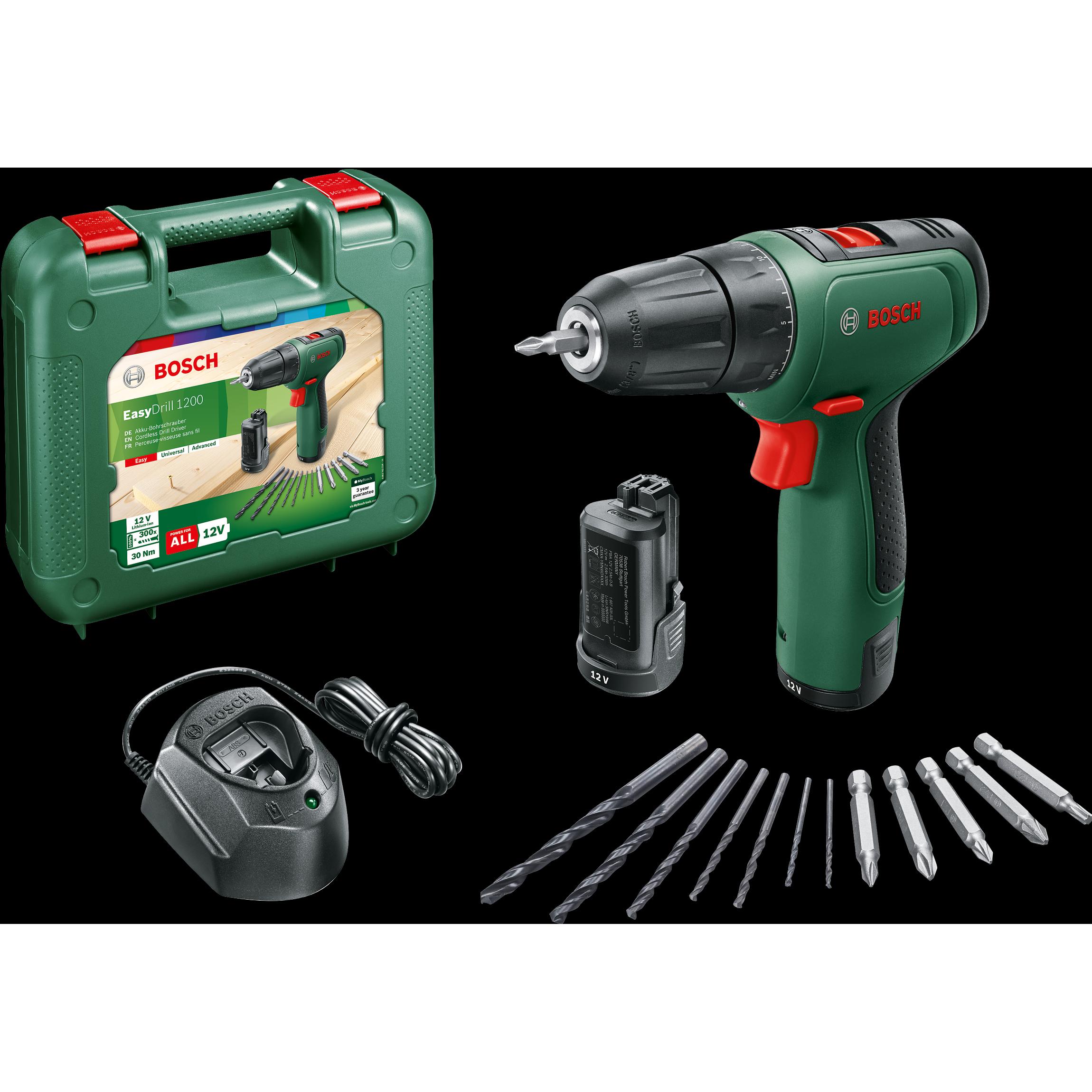 Bosch Home & Garden, Bohrmaschine + Akkuschrauber, EasyDrill 1200 (Akkubetrieb)