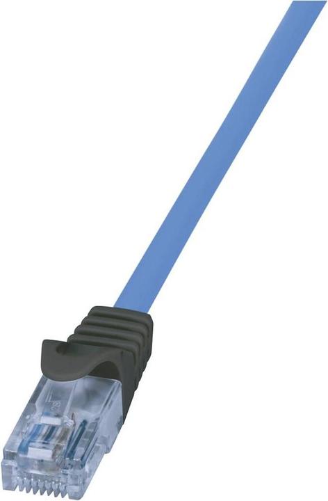 Produktbild LogiLink Premium Patchkabel, Kat.6A, U/UTP, blau, 5,0 m ungeschirmt, starre Kupferadern, geeignet für 10G/... (U/UTP, CAT6a, 5 m)