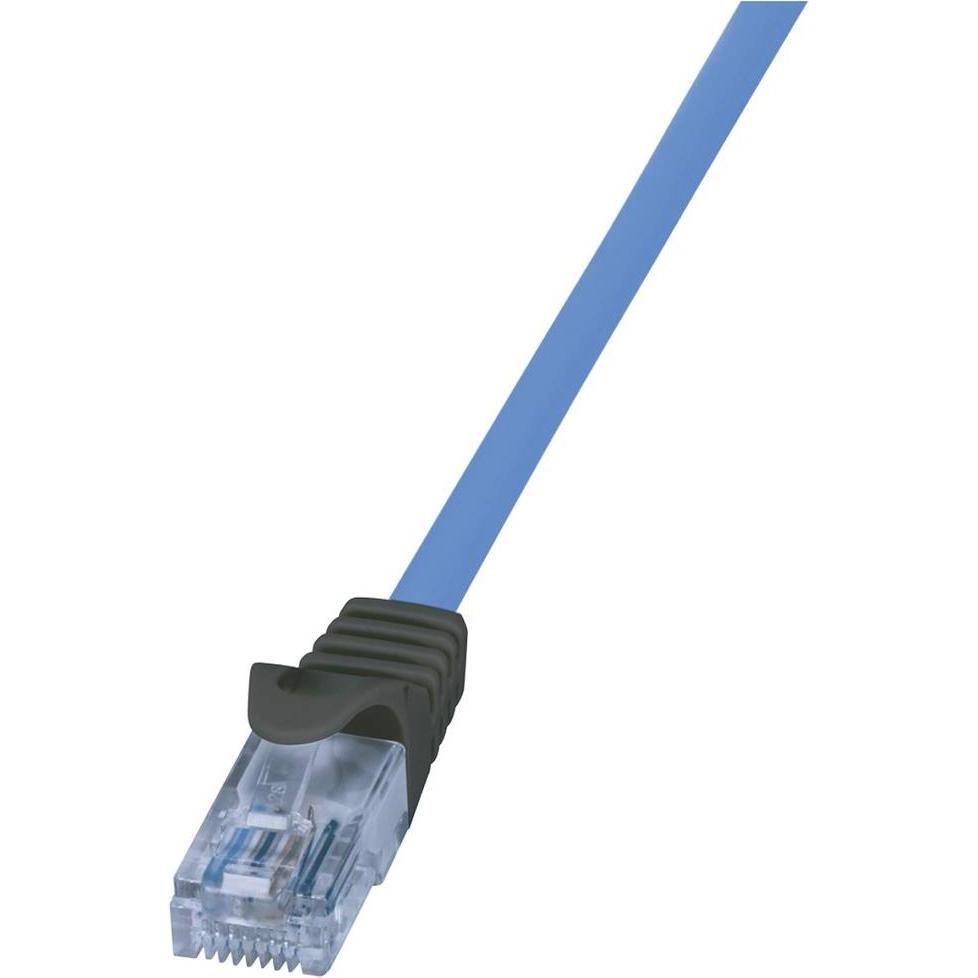 LogiLink Cavo patch premium, Cat.6A, U/UTP, blu, 5,0 m non schermato, conduttori in rame rigido, adatto per (U/UTP, CAT6a, 5 m), Cavo di rete