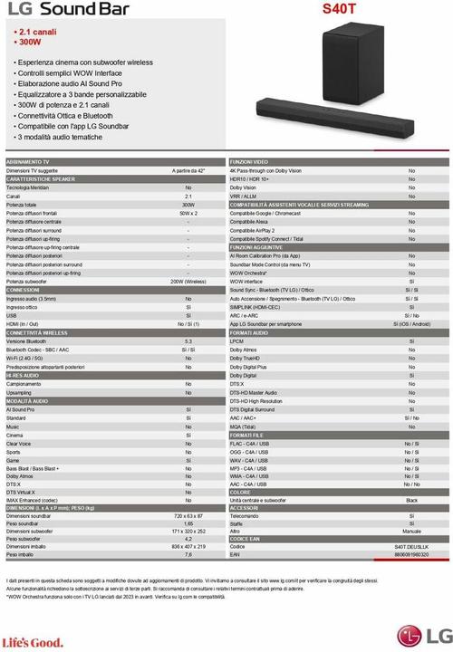 Produktbild LG S40TR (400 W, 4.1 Kanal)