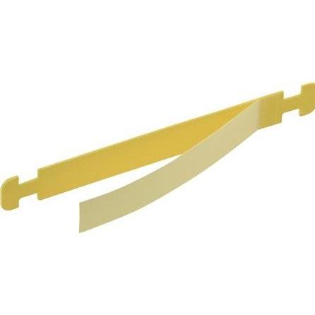 Brady, Etiketten, Laminat bjaelker gul maerkefelt 45x9mm, total 71x9mm 1 pakke med 100 stk