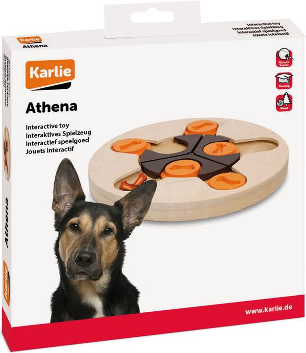 Actual product image Karlie Wooden Brain Train Athena (Intelligence toy dog)