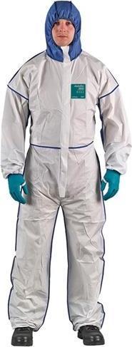 Actual product image Ansell Protective coverall AlphaTec® 1800 Comfort size S white/blue PPE category III (S)