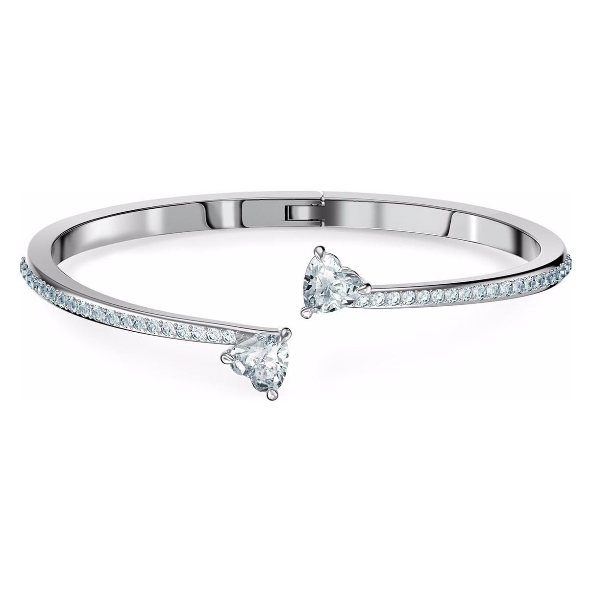 Swarovski, Armbanden, Trek Ziel Hart Armband Aan, (6 cm, Roestvrij Staal)