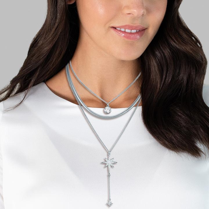 Immagine prodotto Lulu & Jane Stella in metallo lega di vetro argento 38,0/43,0/51,0 cm catena base + 5,0 cm Ve - 33266 (Lega metallica)