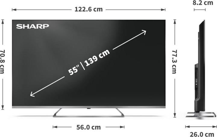 Actual product image Sharp 55JP7265E (55", Mini-LED, 4K, 2025)