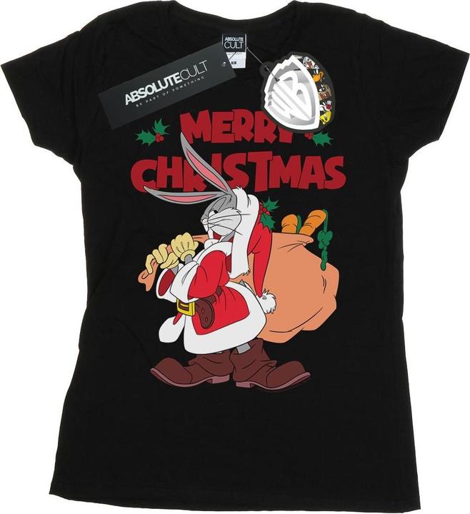 Immagine prodotto Looney Tunes Santa Bugs Bunny Maglietta Donna (M)