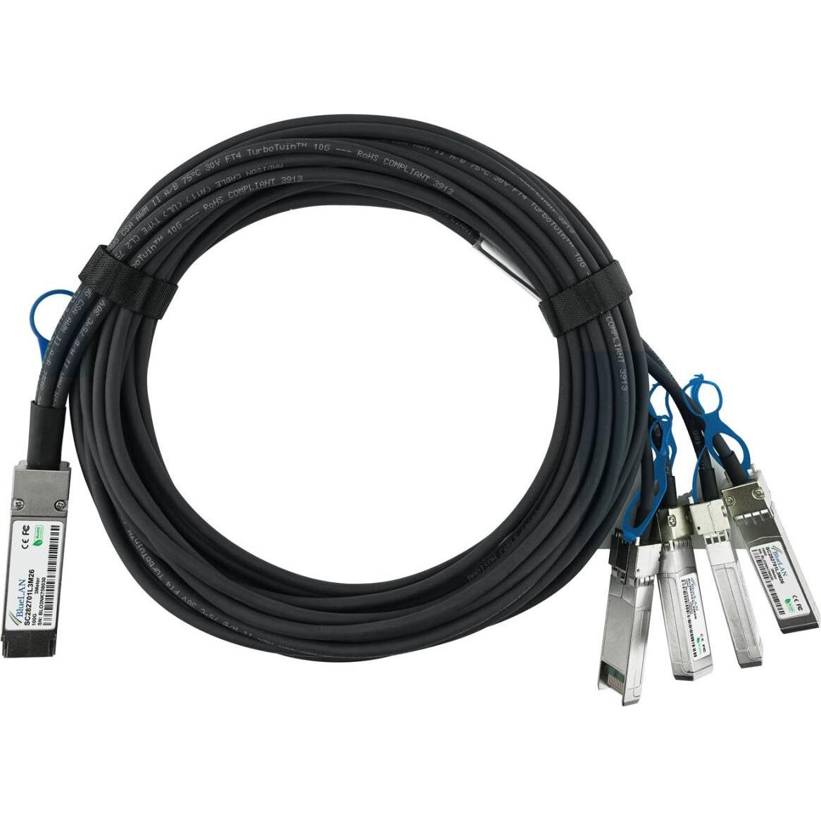 BlueLAN Fortinet FN-CABLE-QSFP28-4SFP28-3 kompatibles QSFP28 DAC SC282701L3M26, Transceiver