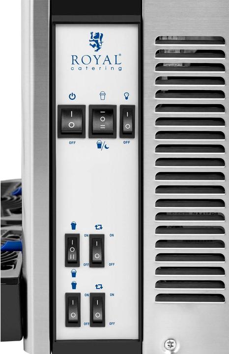 Produktbild Royal Catering Slush Eis Maschine Slushmaschine Ice Maker Softeis Slusheis LED 2 x 10 Liter
