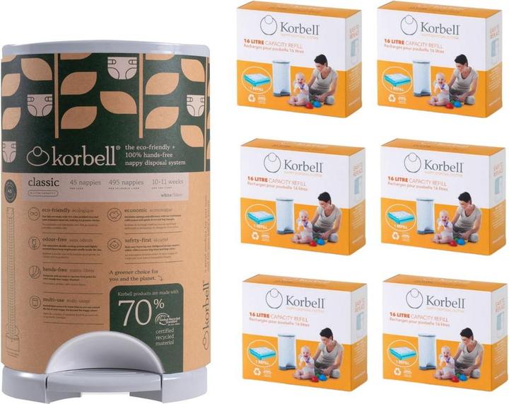Produktbild Korbell Windeleimer recycled mit Nachfüllfolien