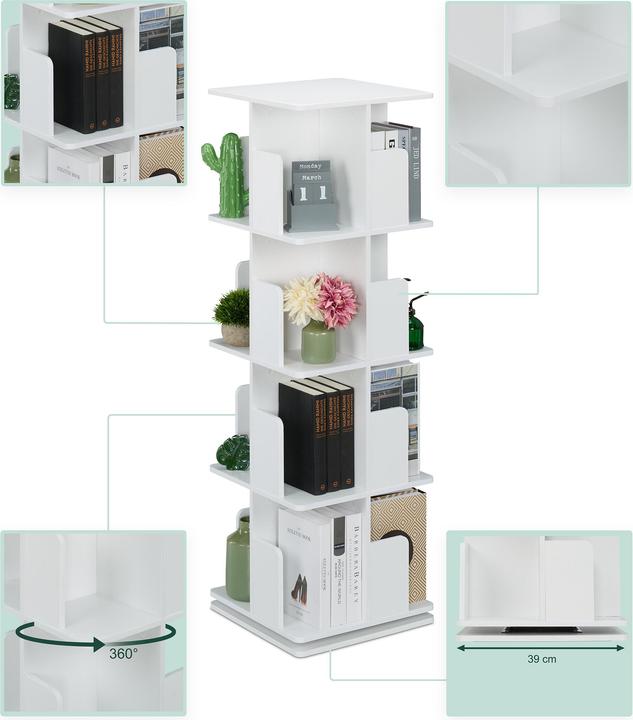 Actual product image Relaxdays Bücherregal (39 x 39 x 125.5 cm)