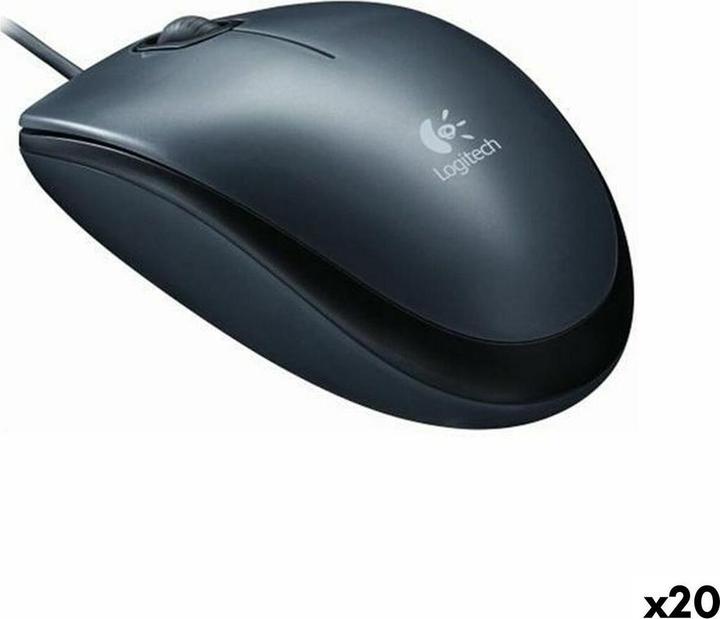 Actual product image Logitech Mouse M90 Schwarz Grau (20 Stück) (Cable)