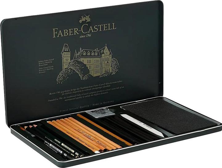Produktbild Faber-Castell Kohlestift Pitt Monochrome Set (33x)