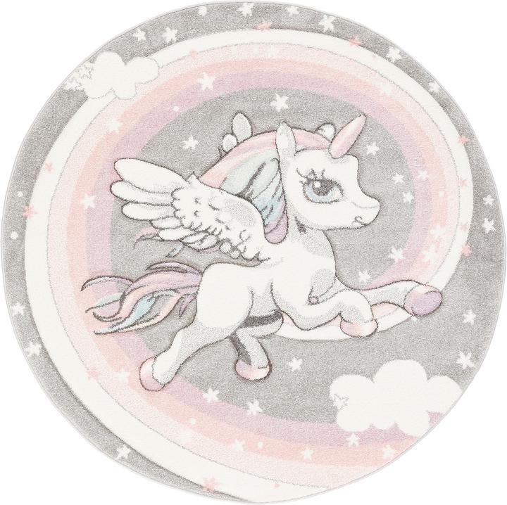 Actual product image Pergamon Kids Carpet Maui Kids Pastel Unicorn Round (200 x 200 cm)